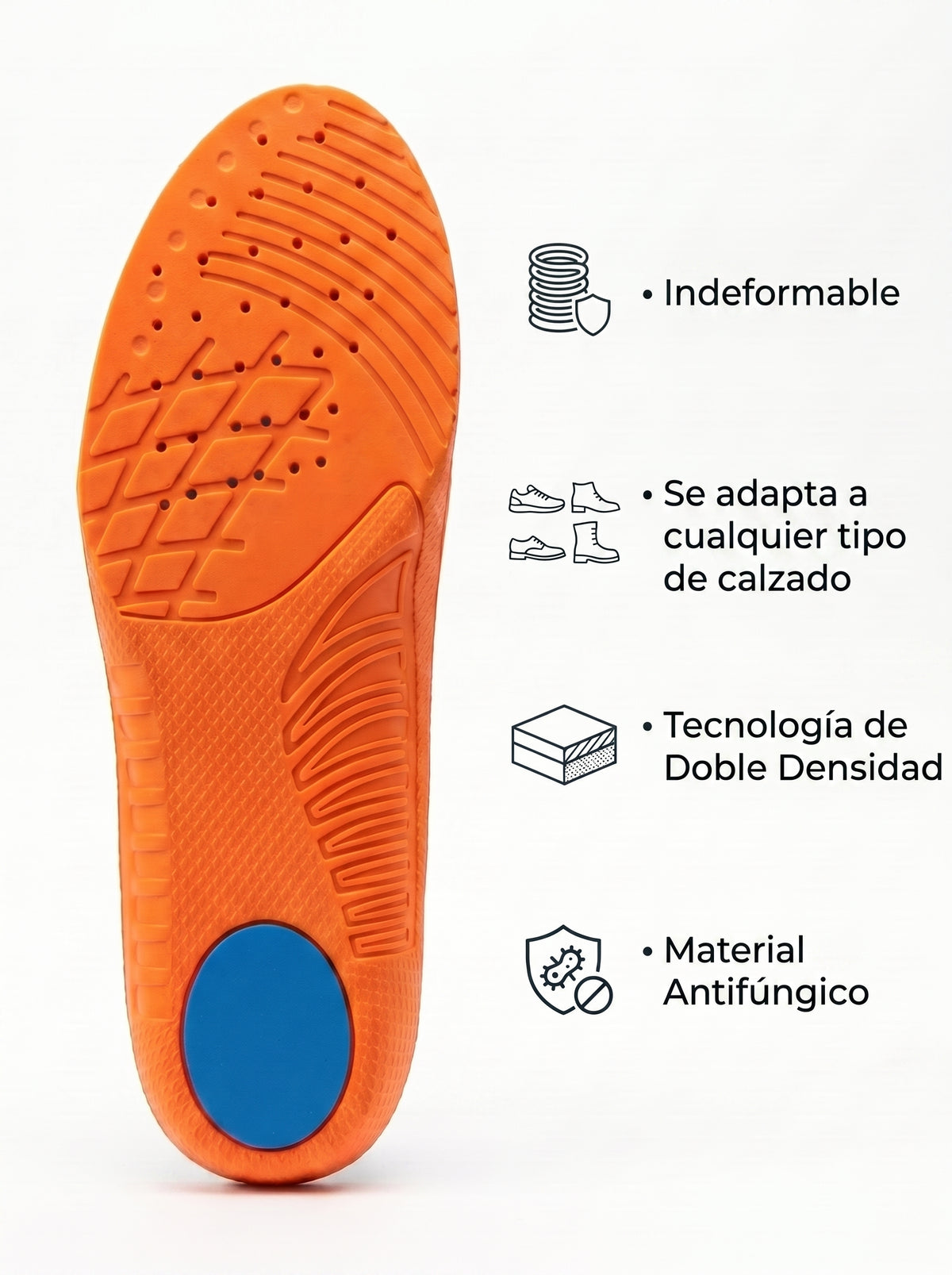 Plantilla Ortopédica Memory Foam Indeformable Plantimex